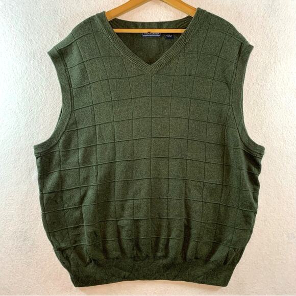 Saddlebred Other - Vintage Saddlebred Mens Sweater Vest Sz XL Academia Preppy Grandpa Hong Kong